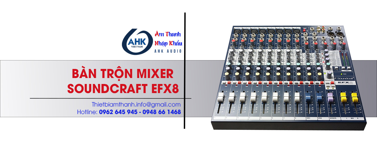 bàn trộn âm thanh mixer soundcraft efx8 chính hãng giá rẻ nhất hà nội