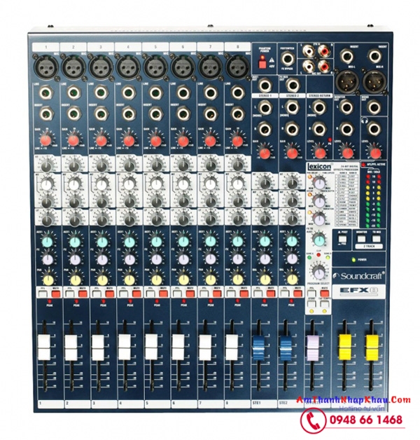 mixer soundcraft efx8 chính hãng giá rẻ nhất hiện nay