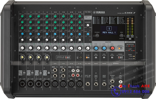 mặt trước mixer yamaha emx7