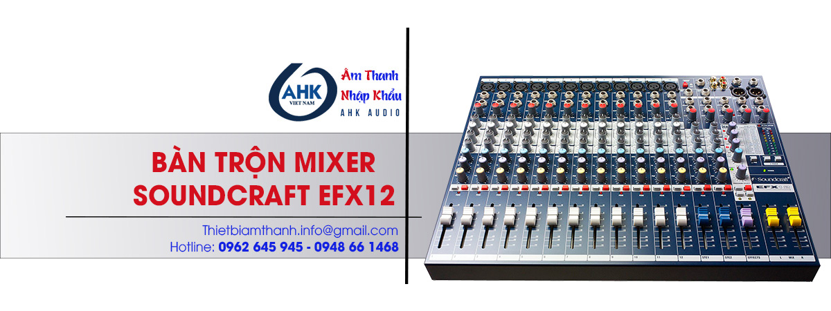 mixer bàn trộn âm thanh soundcraft efx 12 giá rẻ nhất hà nội